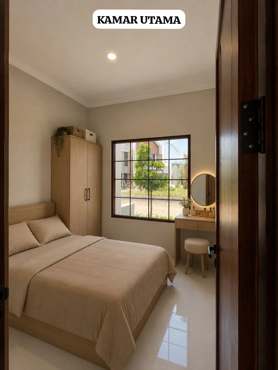 Kamar tidur utama unit Tipe 70/72